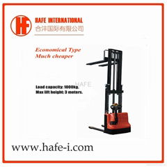 1ton 1t 3m/3000mm lifting height full AC electric stacker with good quality and 