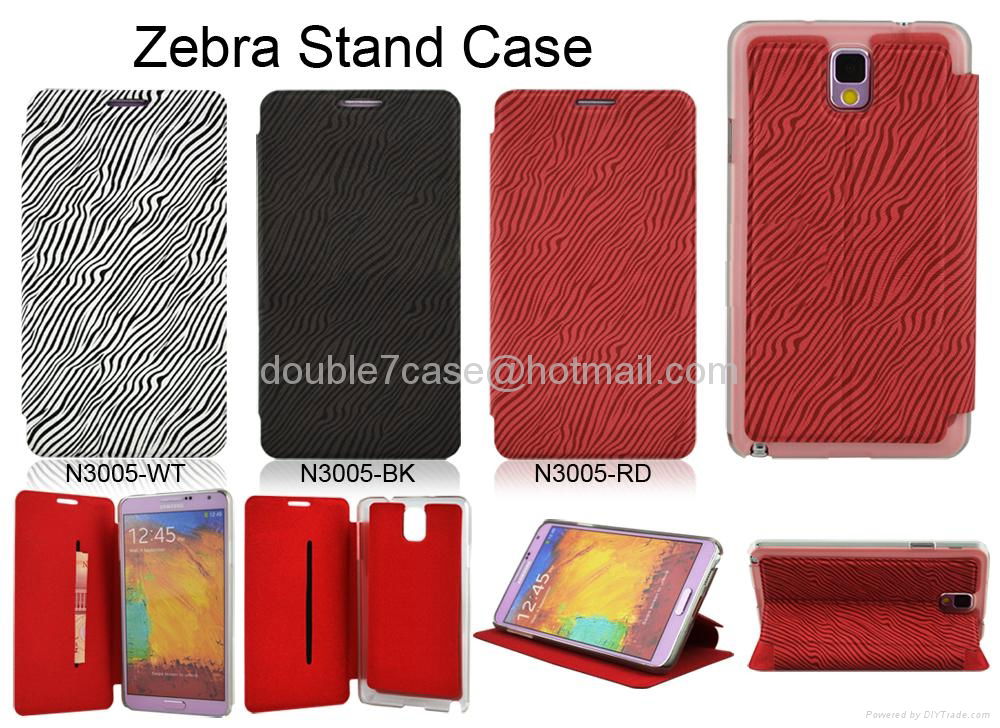 Samsung note2/3  s4 n7100 cheap leather case 2