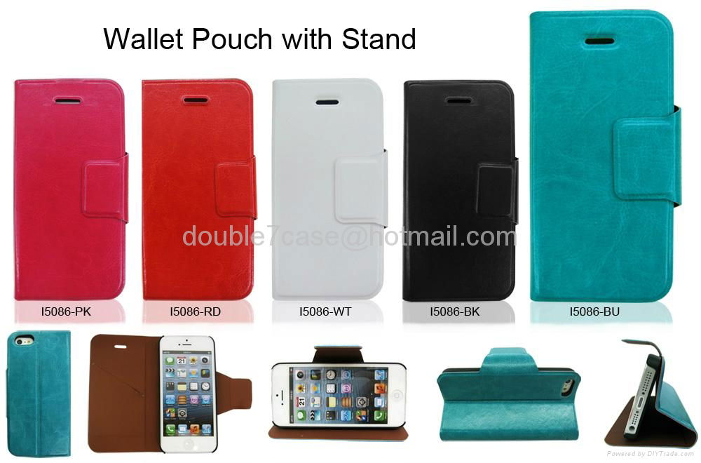 Apple iphone 5/5s leather cover case 2