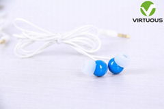 Five color mp3 in ear earphones high quality earphones