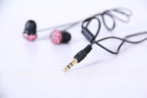 Elegant  mp3 earphones diamond bling earphone