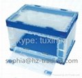 plastic folding carton or box or crate