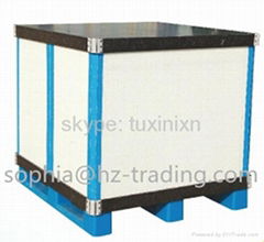 plastic coaming box or crate or container or storage with pallet