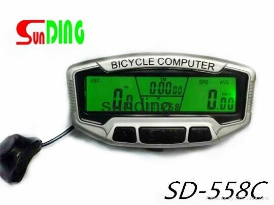 lager screen  Bicycle Bike Computer  stopwatch  wireless Odometer SD-558C Speedo