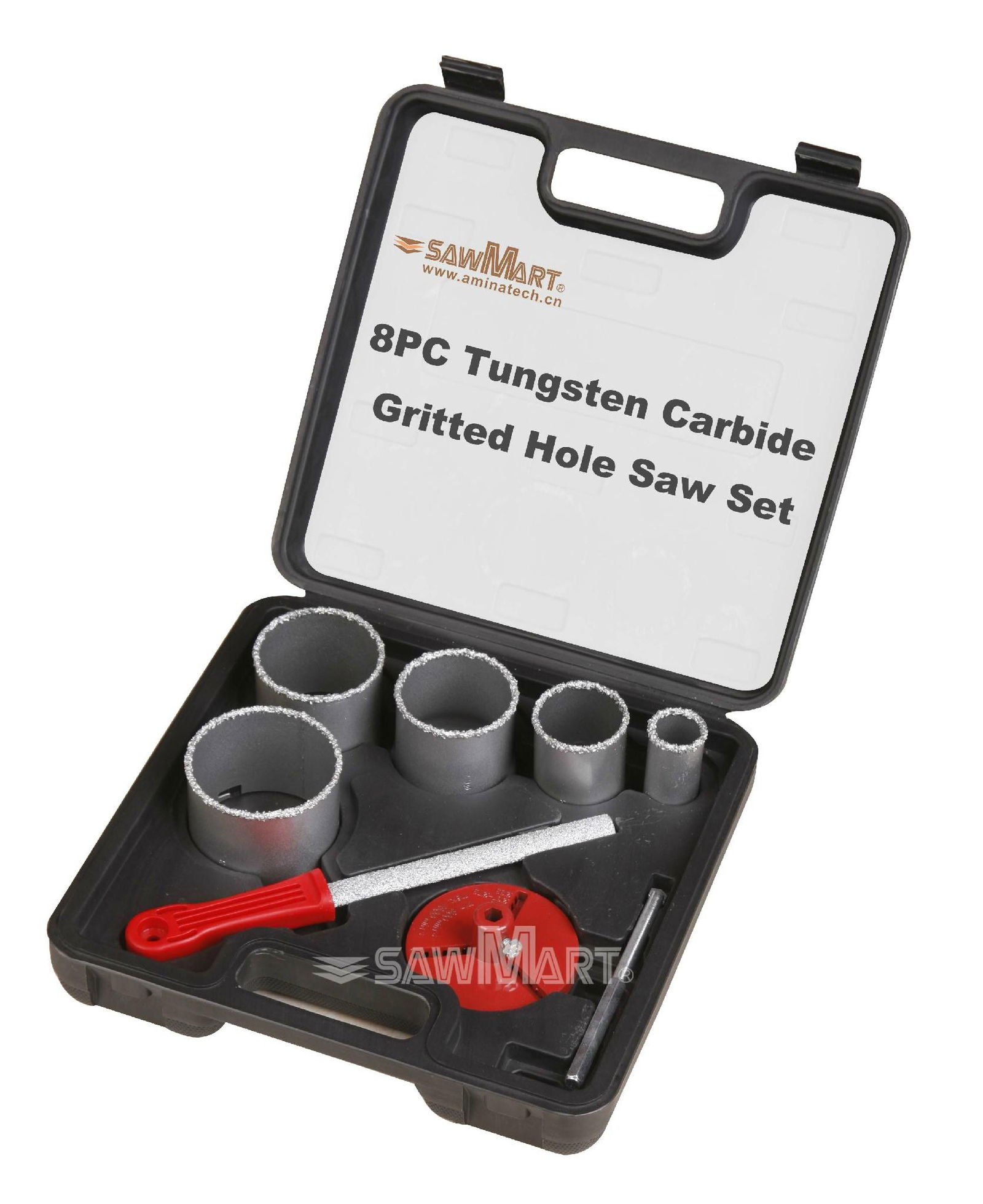 Tungsten Carbide Gritted hole saw set 3