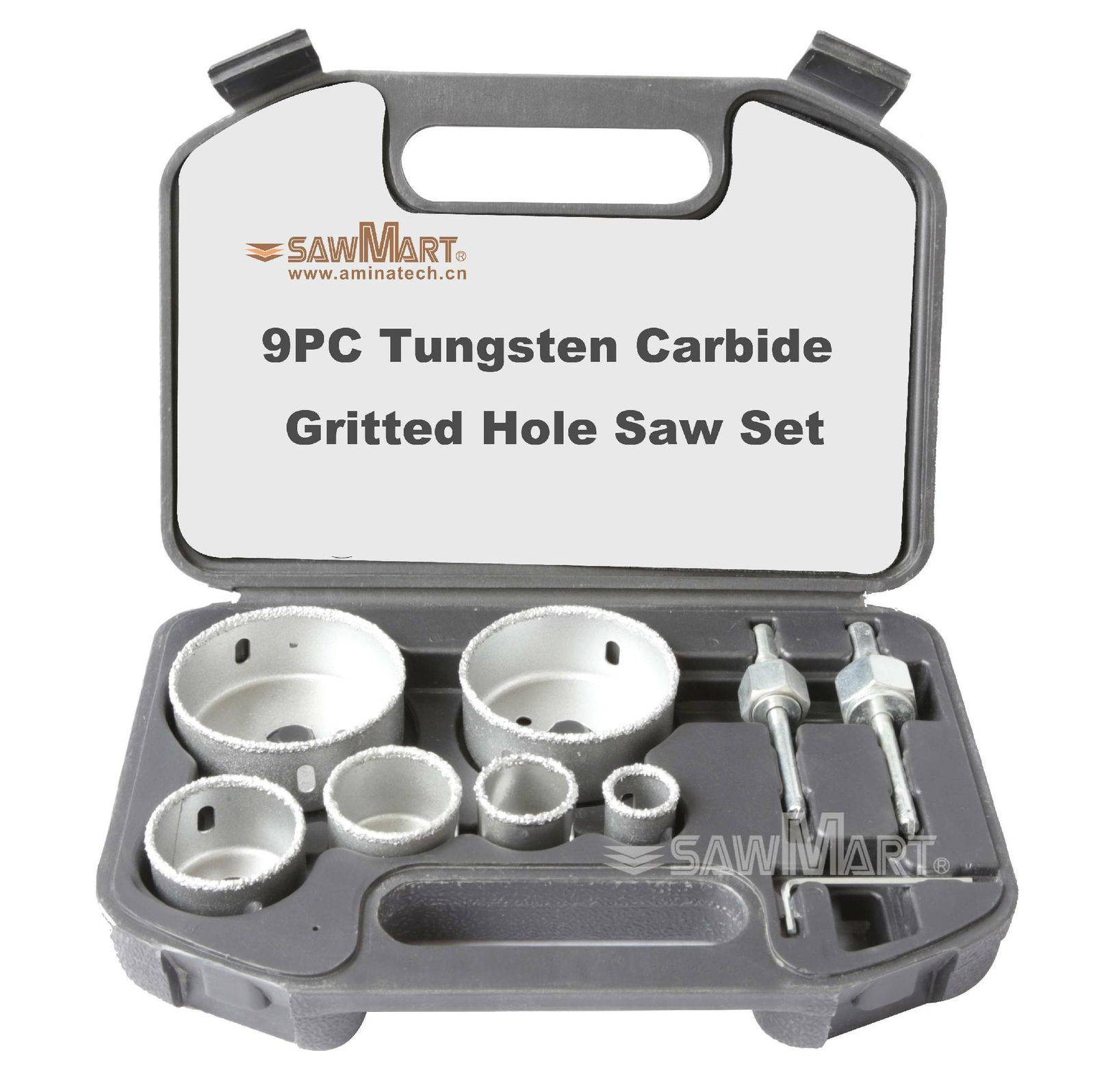 Tungsten Carbide Gritted hole saw set 2