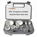 Tungsten Carbide Gritted hole saw set 2