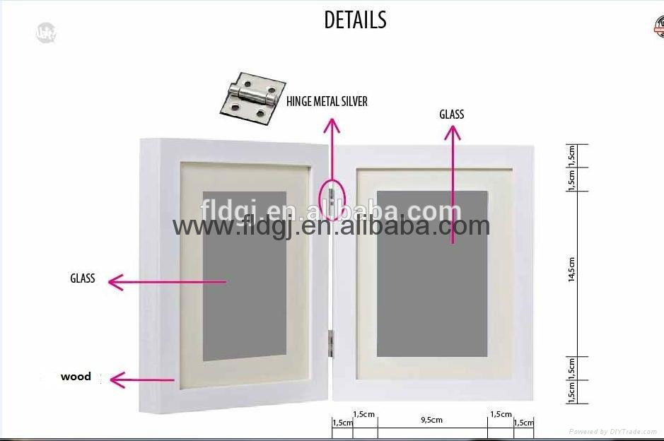 white and black color Wooden Shadow Boxes Photo Picture Frame Boxes 3