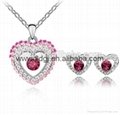 zinc alloy diamond set fashion necklace