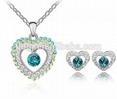 qingdao Jewelery producer gold Necklace set jewelry made with stone