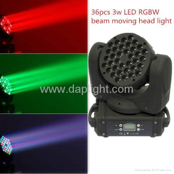 36x3w LED RGBW beam moving head light