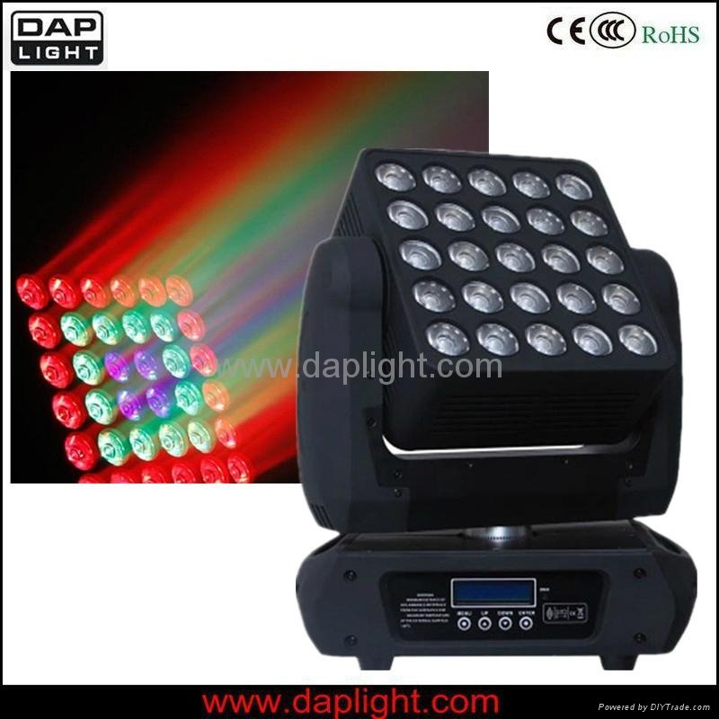 5x5 LED Moving Head 25x12 Watt RGBW LEDs Matrix Beam Club Light