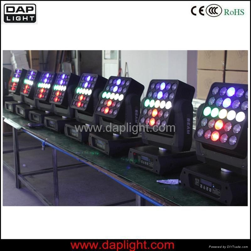 5x5 LED Moving Head 25x12 Watt RGBW LEDs Matrix Beam Club Light 5