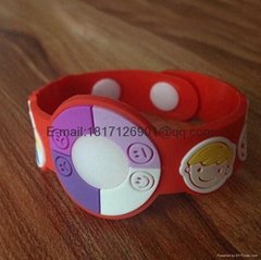 UV tester Bracelet Watch变色手腕带 PVC手环防紫外线手环