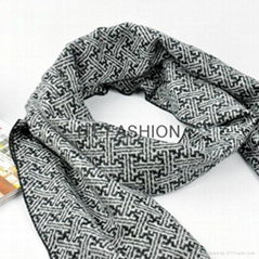 100% polyester/viscose woven men's scarf