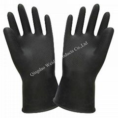 industrial anti acid rubber gloves