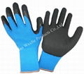 Latex coated working gloves