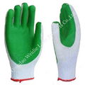 Rubber coated working gloves