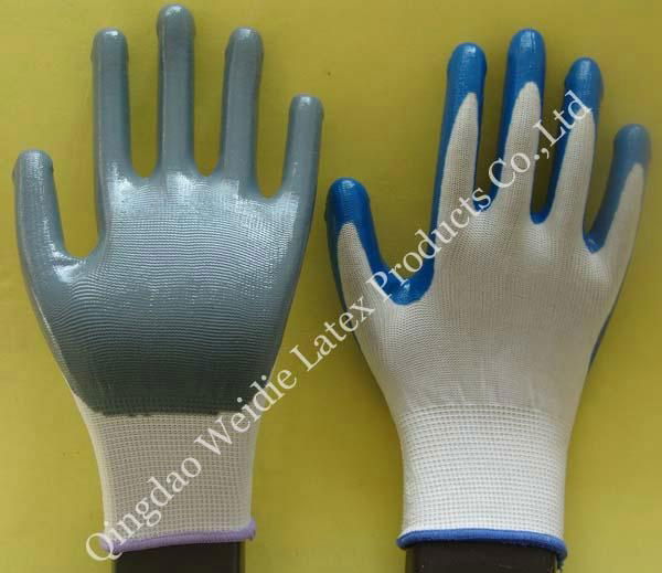 Nitrile dippe working glove with CE certification 2