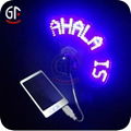 USB Flashing Message Fan For 2014 4