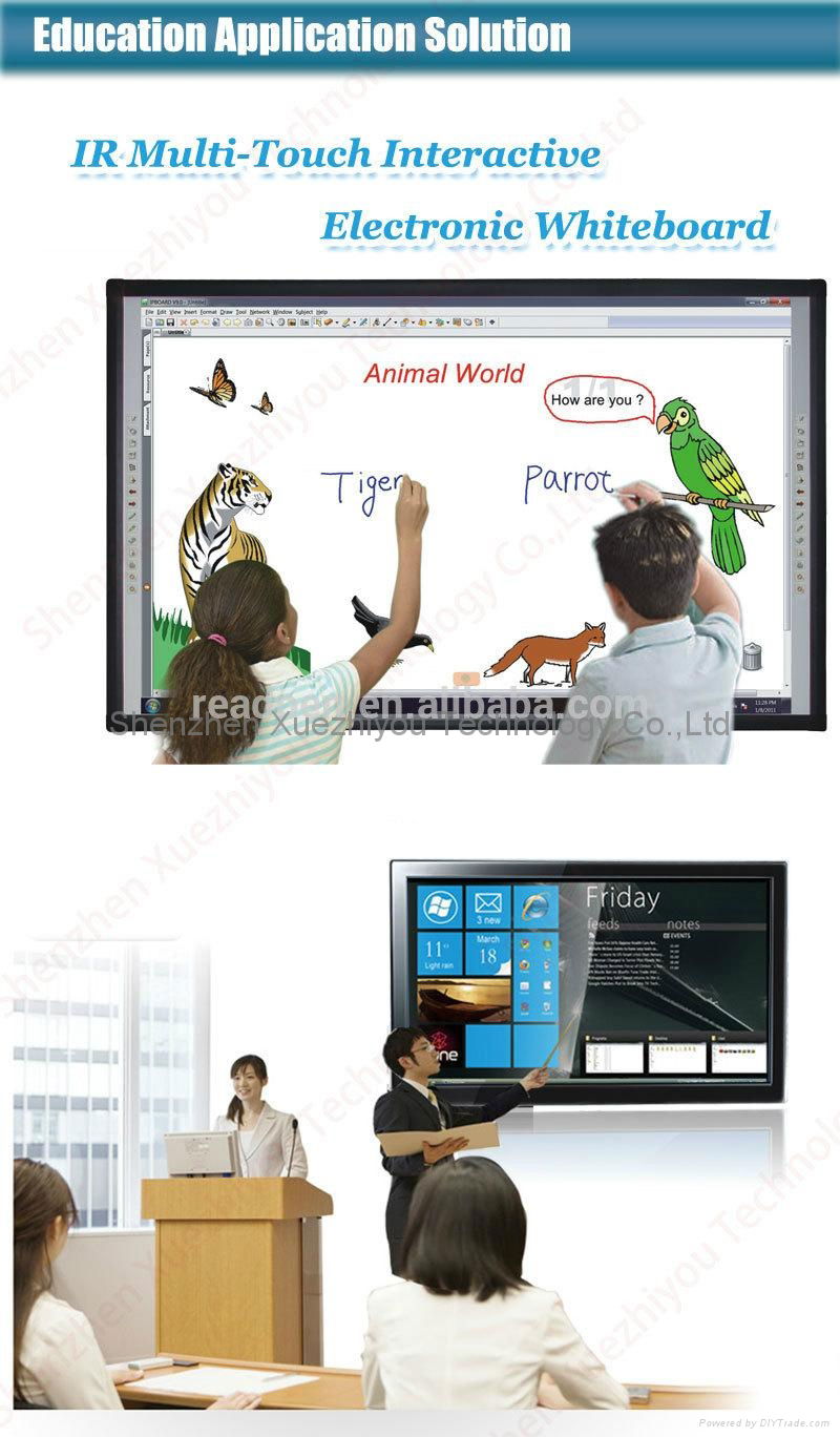 Multi-touch Screen Smart TV with Interactive Whiteboard for School&Office  4