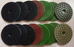 Wet polishing pads