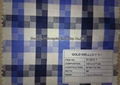 blue with navy grid high-end shirting