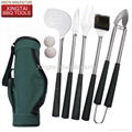 4pcs golf style bbq tools set with golf style bag  1