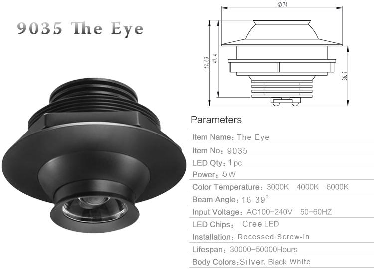 3w focusable narrow beam led spotlight for commercial lighting retail 3