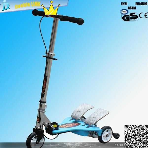 Aluminum material patent kids twin tail scooter 4