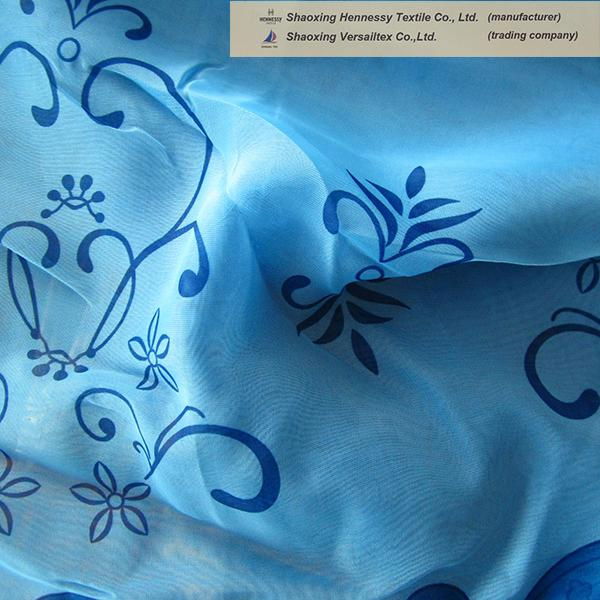 polyester print curtain voile sheer fabric