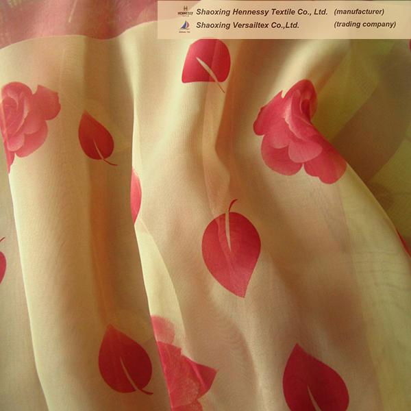 polyester print curtain voile sheer fabric 3