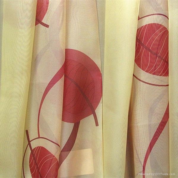 woven fabric Print voile textile fabric with curtain 3