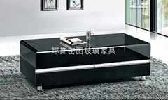 hot sale clear floating glass table,Glass Furniture supplier E-959#