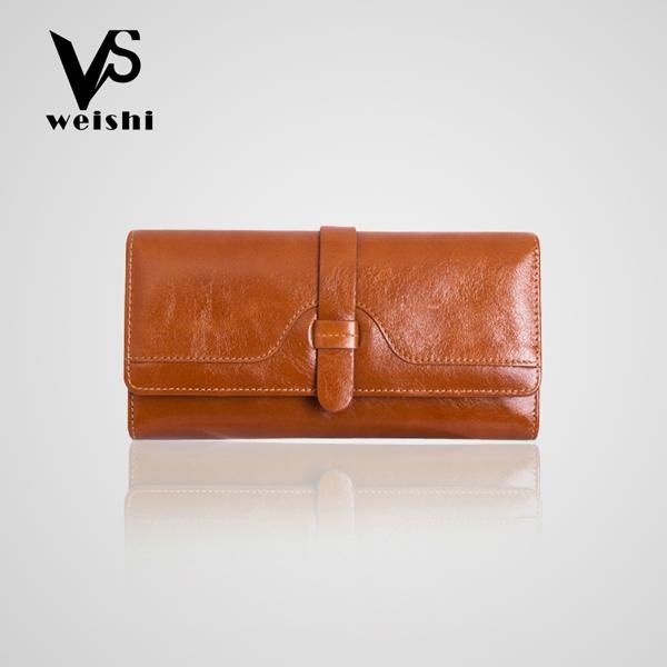 Unisex Bifold Long Genuine   Leather Wallet