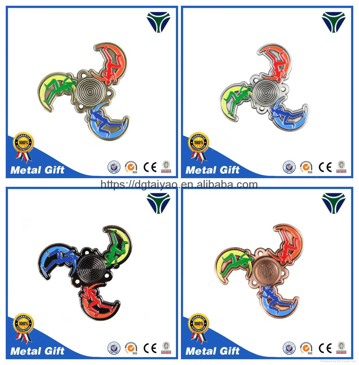 2017 hot sale special toy metal enamel logo function metal hand spinner 4