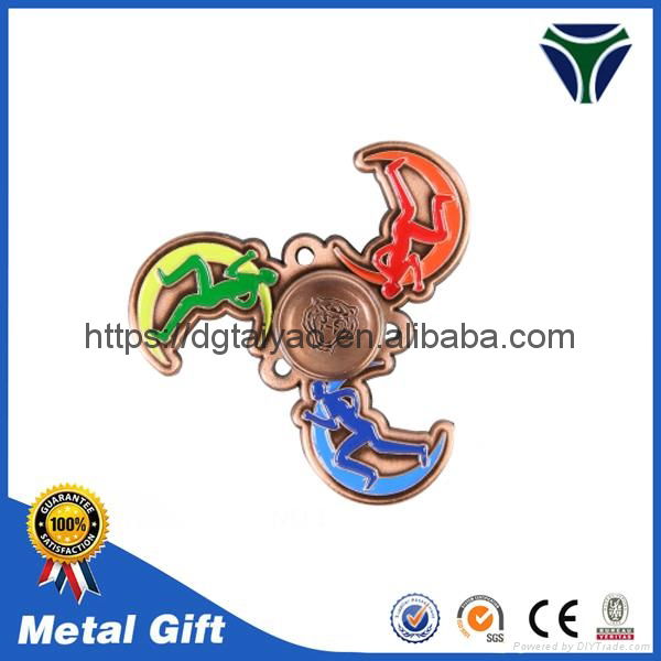 2017 hot sale special toy metal enamel logo function metal hand spinner 5