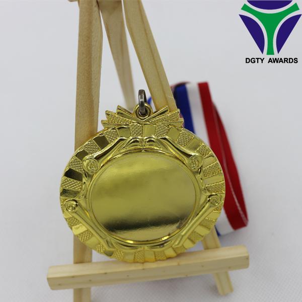 Promotion custom die cast cheap insert 3d gold plated blank metal medal for whol 4