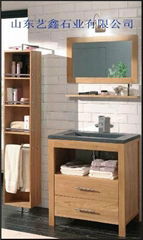 Oak Bathroom Cabinet &Stone Bathroom