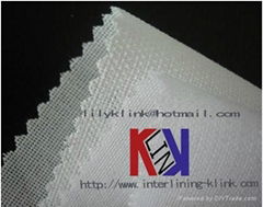 Resin Finsh Woven Polyester Coated Lining