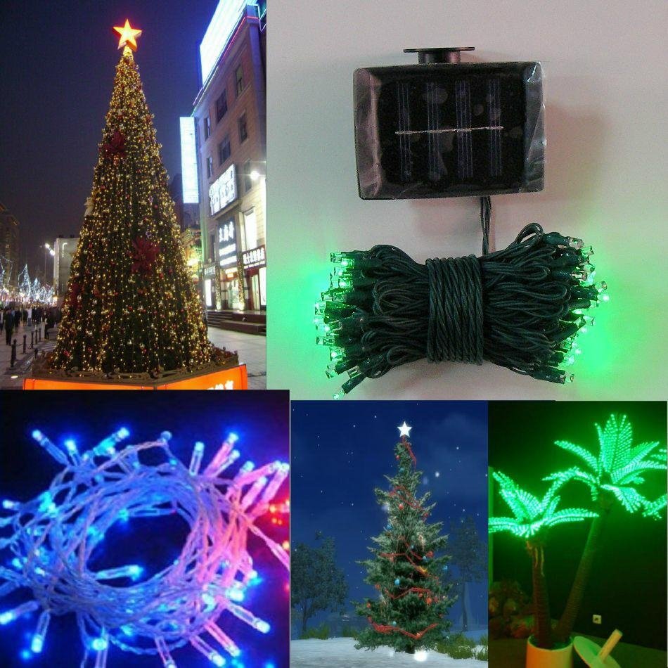 Waterproof Solar String Lights For Christmas or Wedding Party 12m 100 LEDs 8 Mod 2