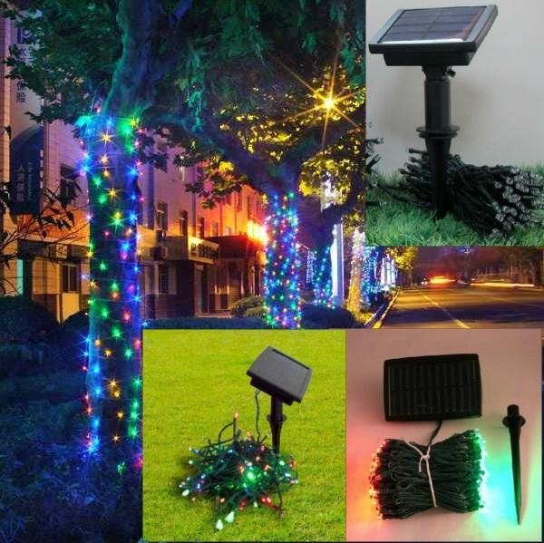 Solar String Lights For Holiday Christmas Party Decoration 7m 50pcs led 8 Mode F