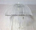 YS-1047Transparent plastic straight umbrella 1