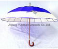 YS-6027Pongee16Panels Fabric In Two Solid Color Combination Golf Umbrella 2