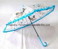 YS-1018PVC Lace Straight Rain Umbrella 