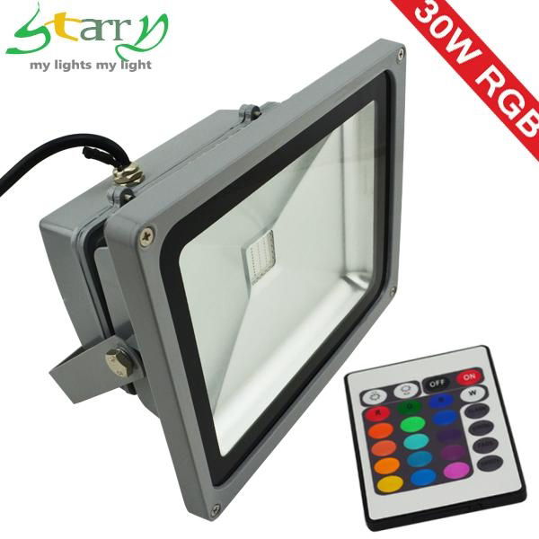 30W RGB led flood light with remote controller