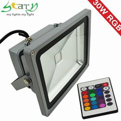 30W RGB led flood light with remote controller