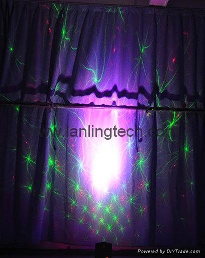 18W RGB Aluminum Indoor LED Par+150mW RG 12Gobos Twinkling Laser  4