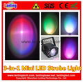  3-in-1 Mini Indoor LED Strobe Light Aluminum 