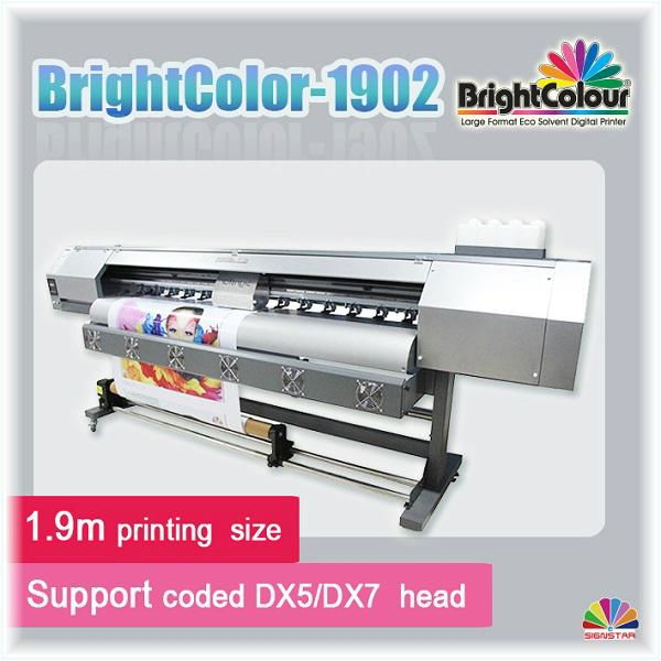 eco solvent printer with dx5/dx7 print heads 1440dpi high resolution